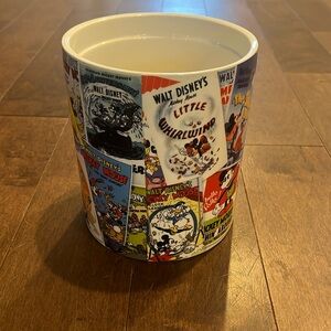 Disney Rare Ceramic Mickey Mouse Movie Poster Collage Cookie Jar utensil holder